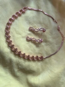 Rose gold necklace with AD stone - Picture 1 of 1
