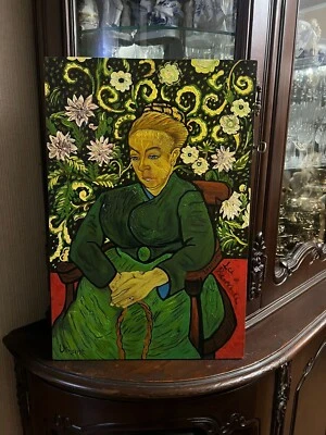 Vincent Van Gogh - Increíble lienzo al óleo - Firmado - Estampado - Artista Foto 1 de 4