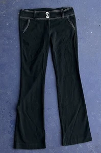 Y2K Bebe Ava Stitch Low Rise Slacks Office Siren Alt Indie Sleaze 10 34W Twee - Picture 1 of 10