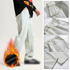 Dżinsy termiczne Grube spodnie dżinsowe Casual Ciepłe polarowe Podszewka Spodnie dżinsowe Męskie