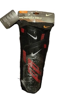 Nike Protegga Shield Adult Men's Size L Black Red Soccer Shin Guards - Picture 1 of 2