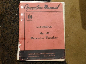 Manual de operador de trilladora IH McCormick 141 - Imagen 1 de 3