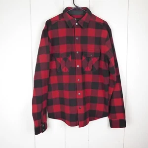 Smartwool Camicia Giacca Uomo TG M Linea Ancoraggio Misto Lana Snap Up Plaid Tartan - Foto 1 di 15