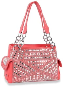 Nuevo Bolso de Mano de Moda Cubierto de Estrás Coral, Cartera, Cartera, Envío Gratis - Imagen 1 de 1