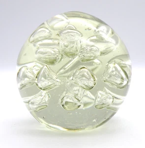 Vintage Art Glass Controlled Large Bubbles Paperweight 4.5" Sphere Orb - Picture 1 of 14