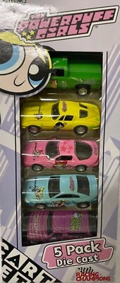 POWERPUFF GIRLS 2000 DIE CAST 5 PACK BUBBLES, BLOSSOM, BUTTERCUP, MOJO JOJO PROF - Image 1 of 4