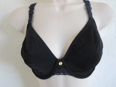 NATORI 32 DDD #744080 PURE LUXE CUSTOM COVERAGE UNDERWIRE BRA, BLACK, NWT $68 - Image 1 of 4