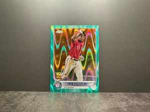 2022 Topps Chrome Aqua RayWave Refractor #25 - Adolis Garcia - Rangers /199 - Bild 1 von 6