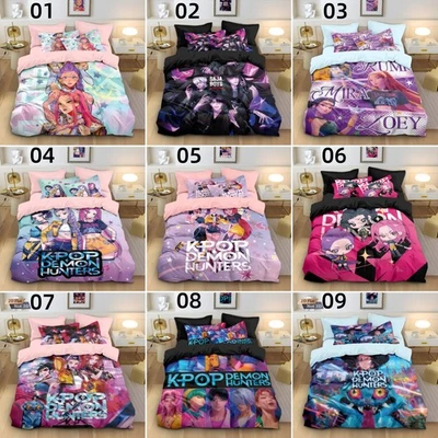 BEAUTIFULBEDDING KPop Demon Hunters Single/Double/Queen/King Size Bed Quilt/Doona/Duvet Cover Set