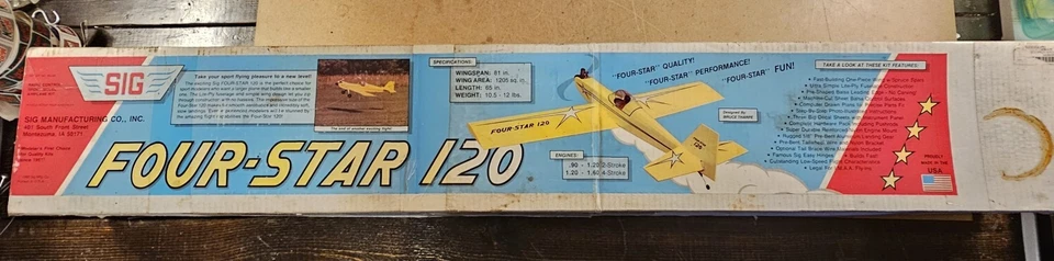 Kit Modelo Avión Vintage Sig Four-Star 120 - Completo - Sin Montar Foto 1 de 4