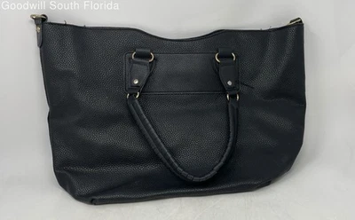 BCBG женщин черный шагреневой кожи внутренний карманы верхняя ручка сумка - Изображение 1 из 4