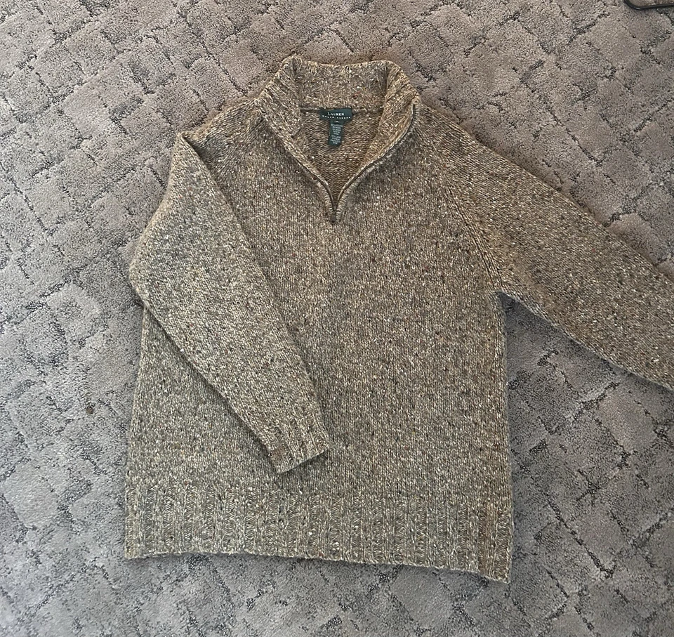 Suéter Vintage Polo Ralph Lauren Cuarto Cremallera Talla Mediana Foto 1 de 4