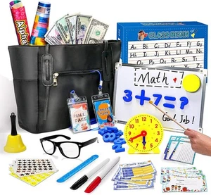 Pretend Play Teacher Set Classroom Learning Education Includes Reusable White... - Picture 1 of 6