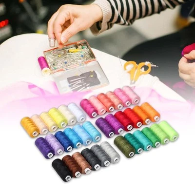 36Pcs Sewing Threads Colorful 400 Yards Per Spool Cotton Threads Assorted DIY - Image 1 of 4