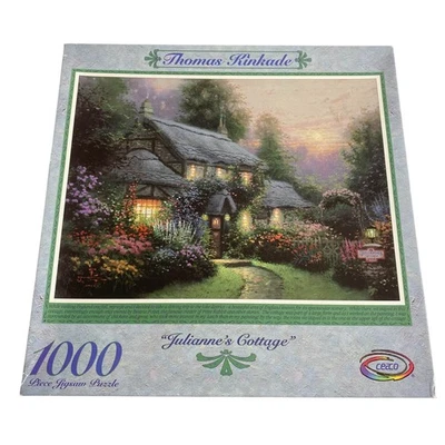 Ceaco Thomas Kinkade Julianne's Cottage 1000 Pieces Puzzle New - Image 1 of 4
