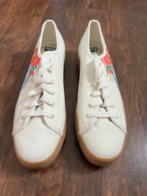 Rifle Paper Co x Keds Triple Kick Plataforma Tenis Zapatos Mujer Talla 10 Foto 1 de 4