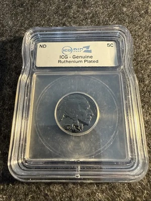 ICG Ripz - 1936 Buffalo Nickel - Black Ruthenium Plated - Image 1 of 3