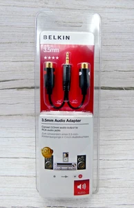 Belkin 3.5mm Audio Output Adapter Convert 3.5mm to RCA Audio Jacks -NEW & SEALED - Picture 1 of 5