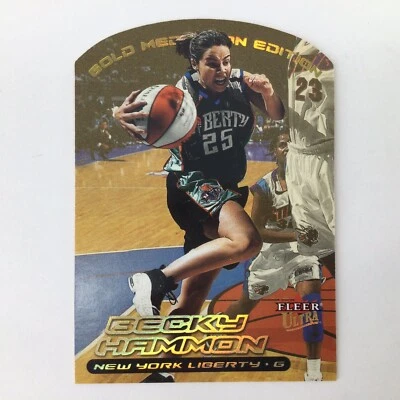 2000 Fleer Ultra WNBA Gold Medallion Edition Becky Hammon #21G Rookie HOF RC - Image 1 of 4