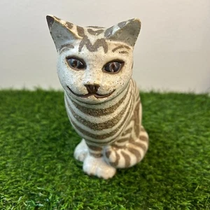 Andersen Design Studio Kunstkeramik sitzende Katze Skulptur von Brenda Andersen Vintage - Bild 1 von 11