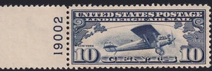 USA Sc #C10 - 10 cents dark blue - MNH (U/M) G-VG - Spirit of St Louis - Picture 1 of 2