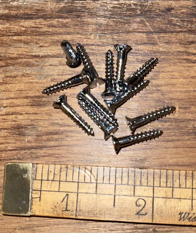 Wood Screw #6x3/4” Slotted Flat Head Chrome Cover