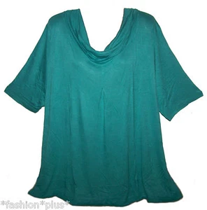 Plus Size Top Cowl Neck Short Sleeve So Comfy NWT 18 22 24 26 30 32 - Picture 1 of 4