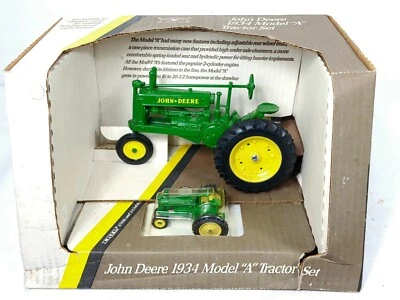 Juego de tractor vintage ERTL 5632 John Deere 1934 modelo "A" escala 1/16 metal nuevo en caja EE. UU. Foto 1 de 4