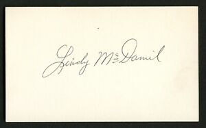 Lindy McDaniel signed autograph auto 3x5 index card Baseball Player 9754