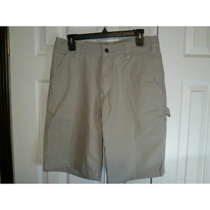 Carhartt Relaxed Fit Carpenter Shorts Work Utility Tan Size 32 - Picture 1 of 3