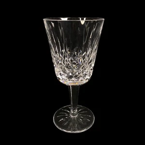 Waterford Kristall Lismore Wasserkelch 6 7/8" hoch 8oz mundgeblasenes Glas KLEINER CHIP - Bild 1 von 6