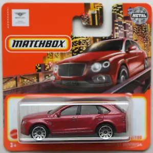 Matchbox 2018 Bentley Bentayga rosso vino metallizzato nuovo/confezione originale SUV MBX auto Mattel '18 - Foto 1 di 5