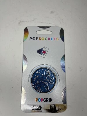 Popsockets PopGrip- STAR WARS ENAMEL MANDALORIAN- Baby Yoda & The Protector- NEW - Image 1 of 3