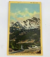 Moffat Tunnel Denver Rio Grande Western Railroad Salt from Salt Lake UT Postcard