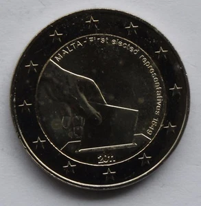 MALTA - 2 € Euro commemorative coin 2011 - First elected representatives 1849 - Picture 1 of 1