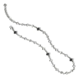 Brighton TOLEDO ALTO NOIR Silver Black Charm Choker Necklace MSRP $78   NEW - Picture 1 of 5