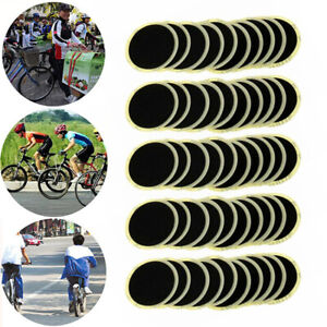 1-100Pcs Self-Adhesive Glueless Bike Puncture Repair Patches Inner Tube Tyre Kit