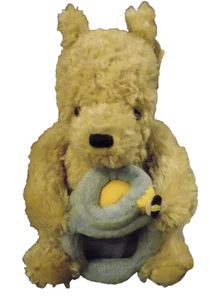 Disney GUND Plush Classic Fuzzy Pooh Teddy Bear w Honey Pot Photo Frame w tag 7" - Picture 1 of 6