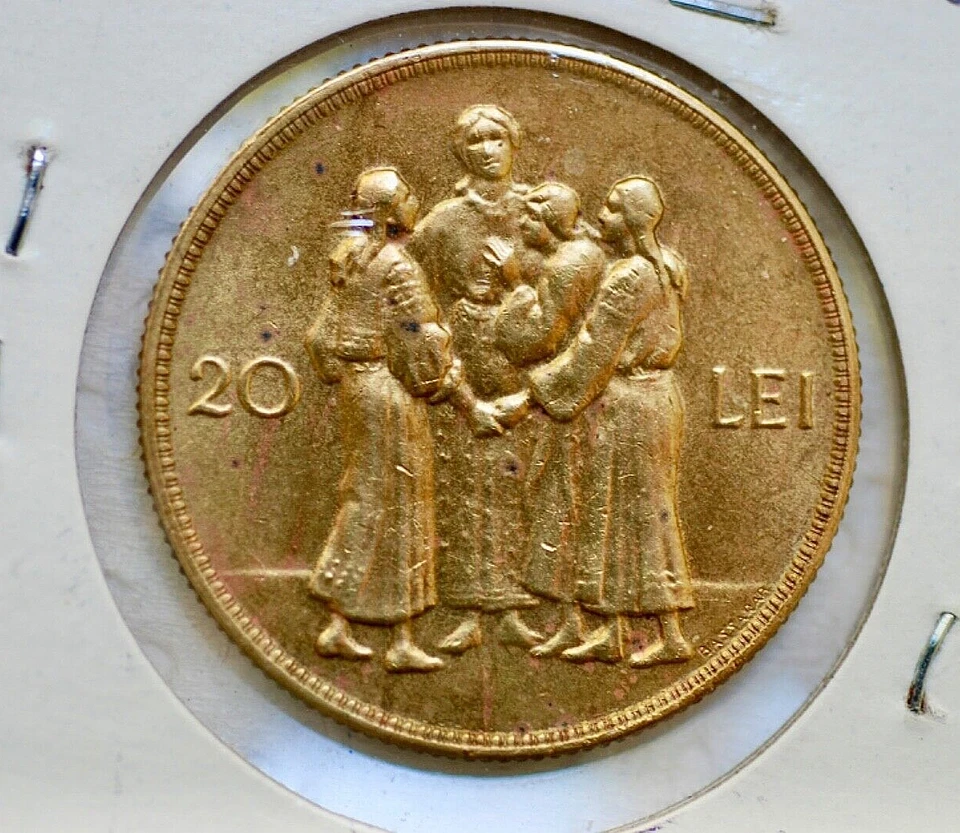 Romania 1930 20 lei  (Hora)  Rare Coin in High Grade  - Image 1 of 4