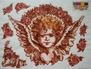 Daisy Kingdom Iron-on Angel Halo of Flowers transfer 8 1/2" by 11 1/2" - Picture 1 of 3