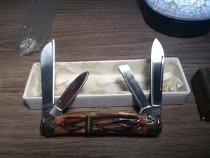 Frost Cutlery 35-118TRB Bone 4 Mirror Blades Folding Knife Pocket Folder - Picture 1 of 7