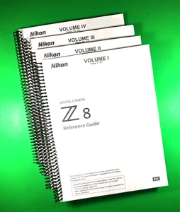Referenzhandbuch für Nikon Z 8 Kamera 948 Seiten 4 Bände mit klaren Abdeckungen - Bild 1 von 5