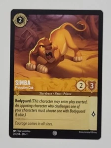 DISNEY LORCANA ERSTES KAPITEL #20/204 SIMBA, SCHUTZWÜRDCHEN GEWÖHNLICH GELB - Bild 1 von 2