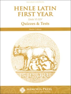 Henle Latin/Memoria Press Year 1 - Quiz and Test Units 6-14 - 2nd Ed. - Picture 1 of 1