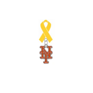 New York Mets Ribbon Lapel Pin Pink Cancer Blue Yellow Camo USA Flag Crucial - Picture 1 of 8