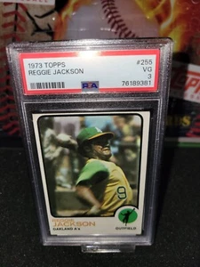 1973 TOPPS REGGIE JACKSON BASEBALL #255  PSA 3 - Picture 1 of 2