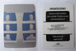 2017-18 Leaf Plate Magenta 1/1 Vezina Joliat Morenz Benedict Nighbor Clancy - Picture 1 of 1