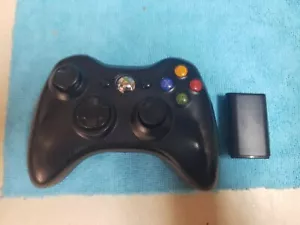 Official Microsoft Xbox 360 Model 1403 OEM Wireless Black Controller Tested - Picture 1 of 2