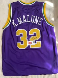 Karl Malone Utah Jazz Autographed Signed Jersey Size XL with COA - Picture 1 of 4