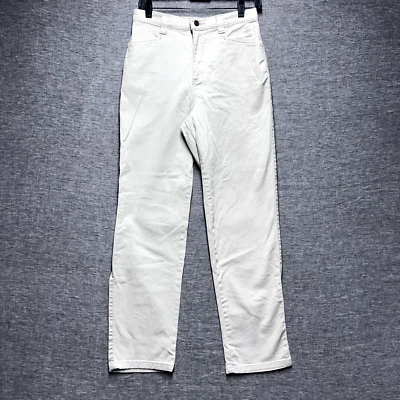 Vintage Lee Pants Women's 8M White Pleated Office USA Fabric Preppy Causal 90s - Image 1 of 4